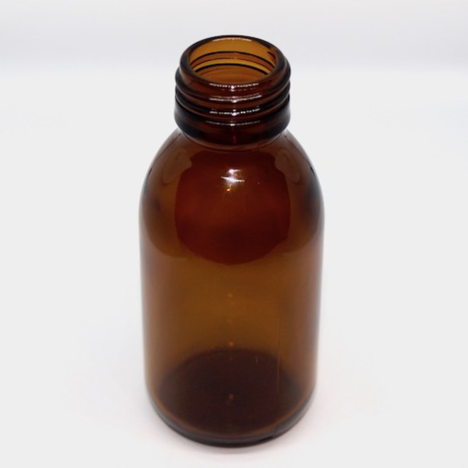 Amber glass bottle & no cap: 100ml image 0